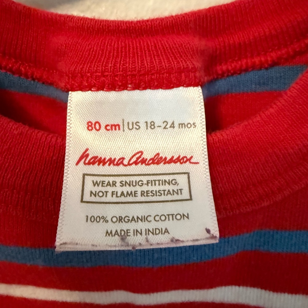 Hanna Andersson Red Striped Pajama Set - Picture 3 of 4